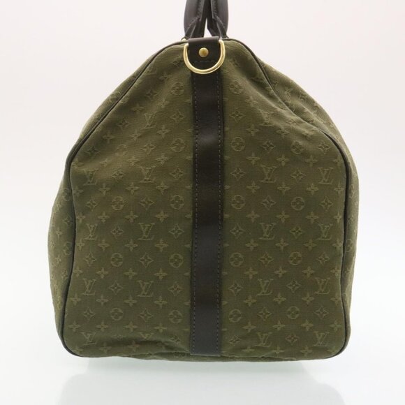 LOUIS VUITTON Monogram Mini Keepall Bandouliere55 Boston Bag Khaki Auth - Picture 10 of 15